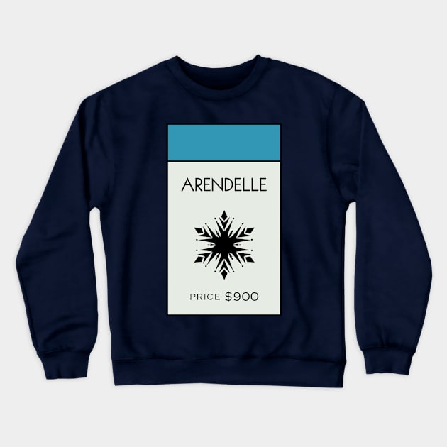 Arendelle Location Card Crewneck Sweatshirt by huckblade